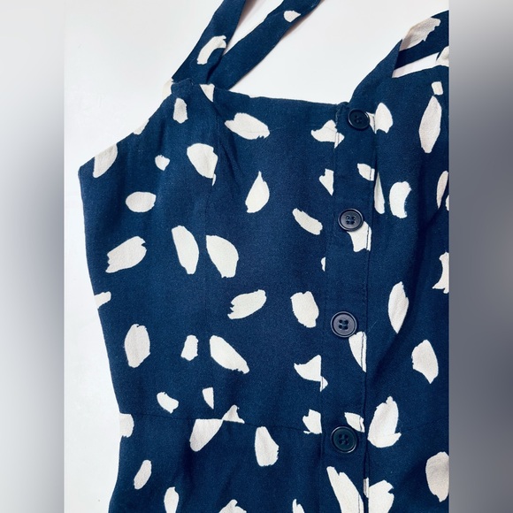 Reformation Midi Dress in Splatter Blue - Picture 3 of 6